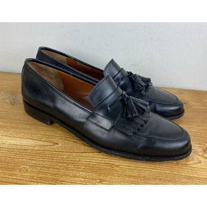 Salvatore Ferragamo Studio Italy tassel leather slip-on loafers dress shoes 11.5